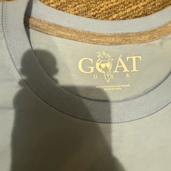 GOAT Light Blue Men's Short Sleeve Tee - Picture 2 of 5